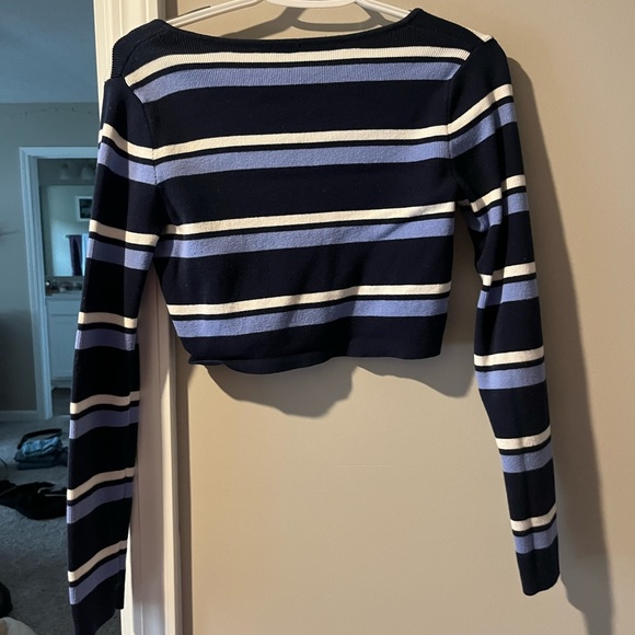 John Galt (Brandy Melville) cropped striped sweater. - Picture 2 of 3